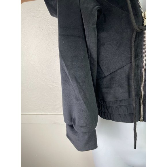 Velvet Hooded Cropped Sweater Size Varius - Picture 3 of 6